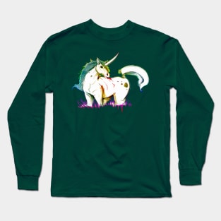 Definitely Gay Rainbow Unicorn Long Sleeve T-Shirt
